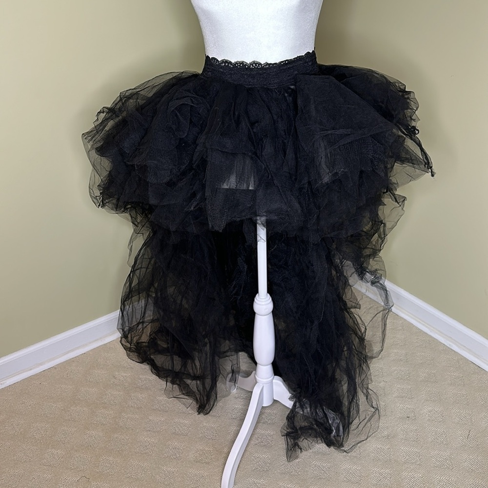 NWT Dolls Kill Wicked Nymph Princess Black Tulle Skirt - Picture 2 of 11
